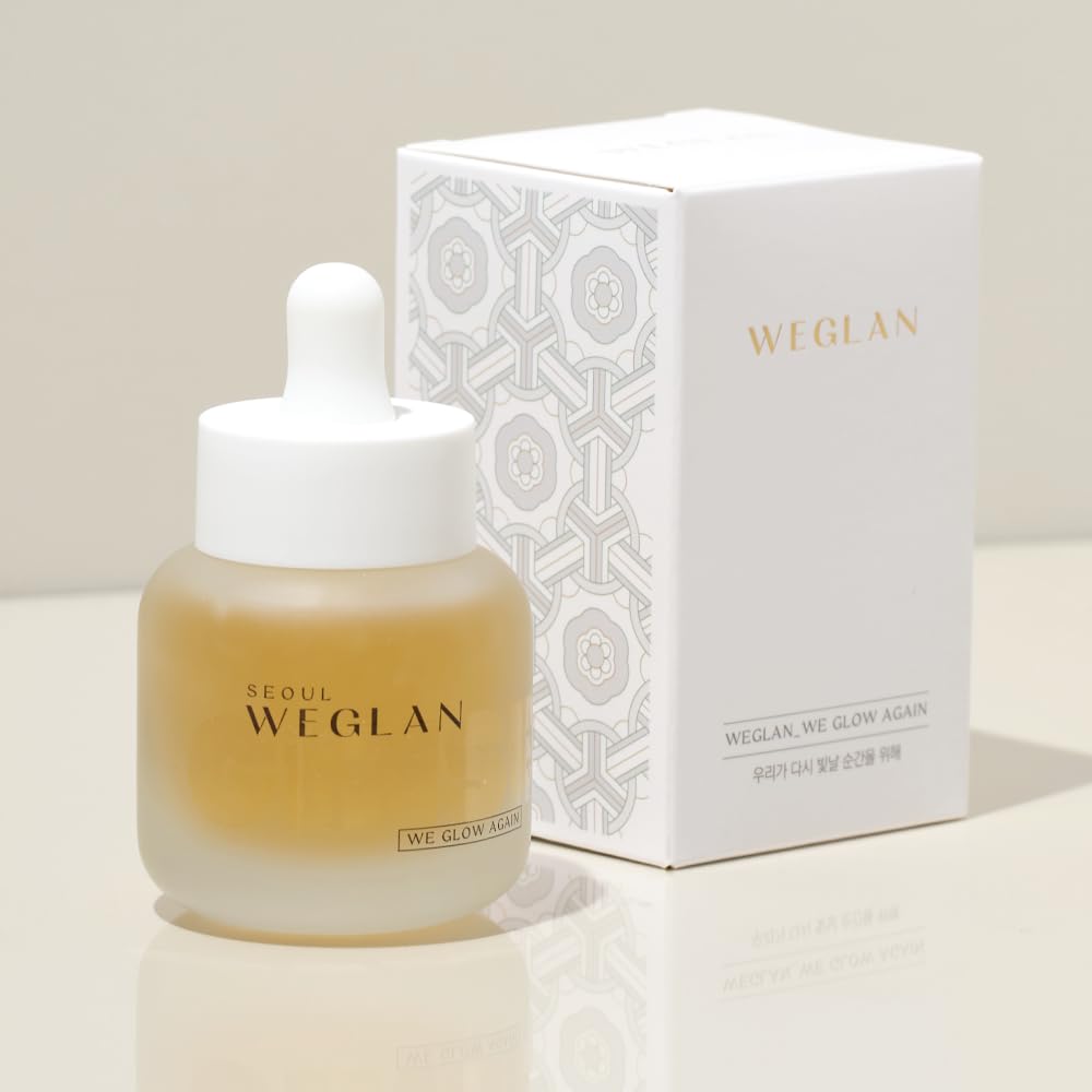 WEGLAN K-Ginseng Glow Ampoule texture signals non-sticky, fast-absorbing hydration.