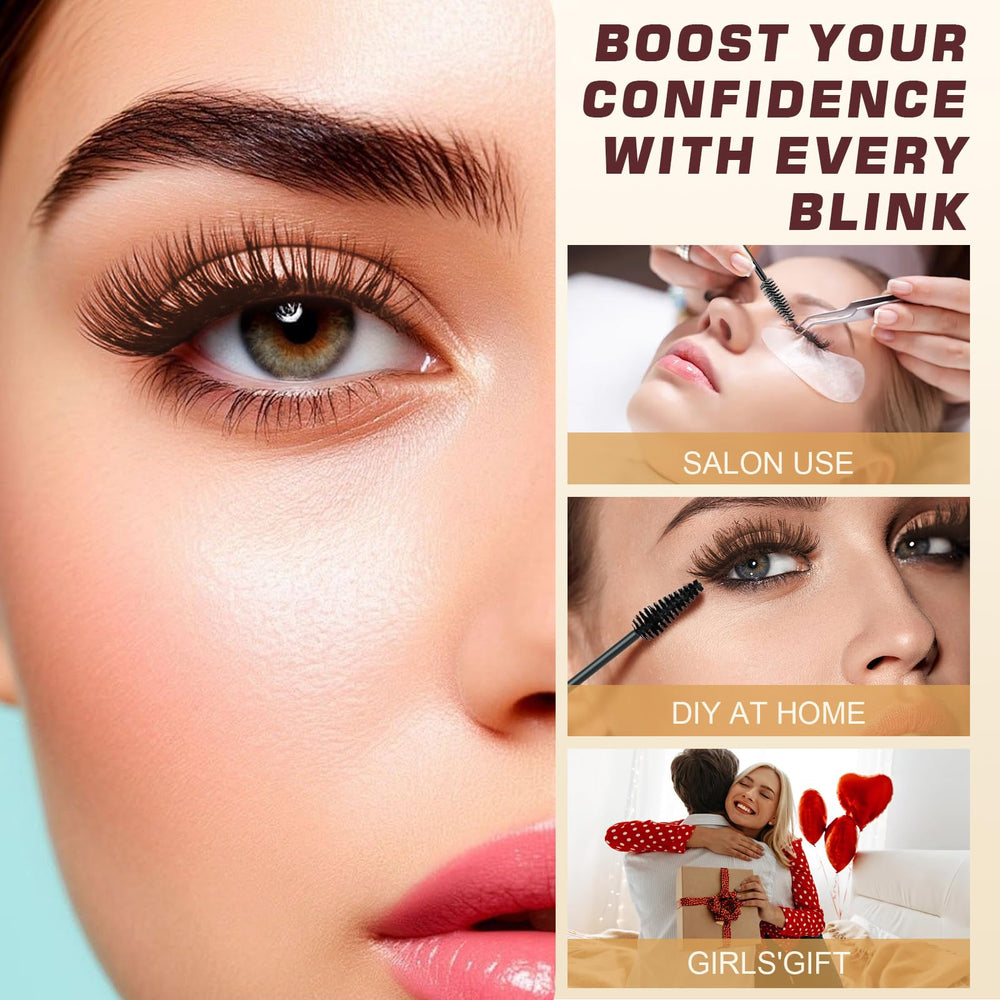 WEILNELL eyelash color result in dark brown shows instantly