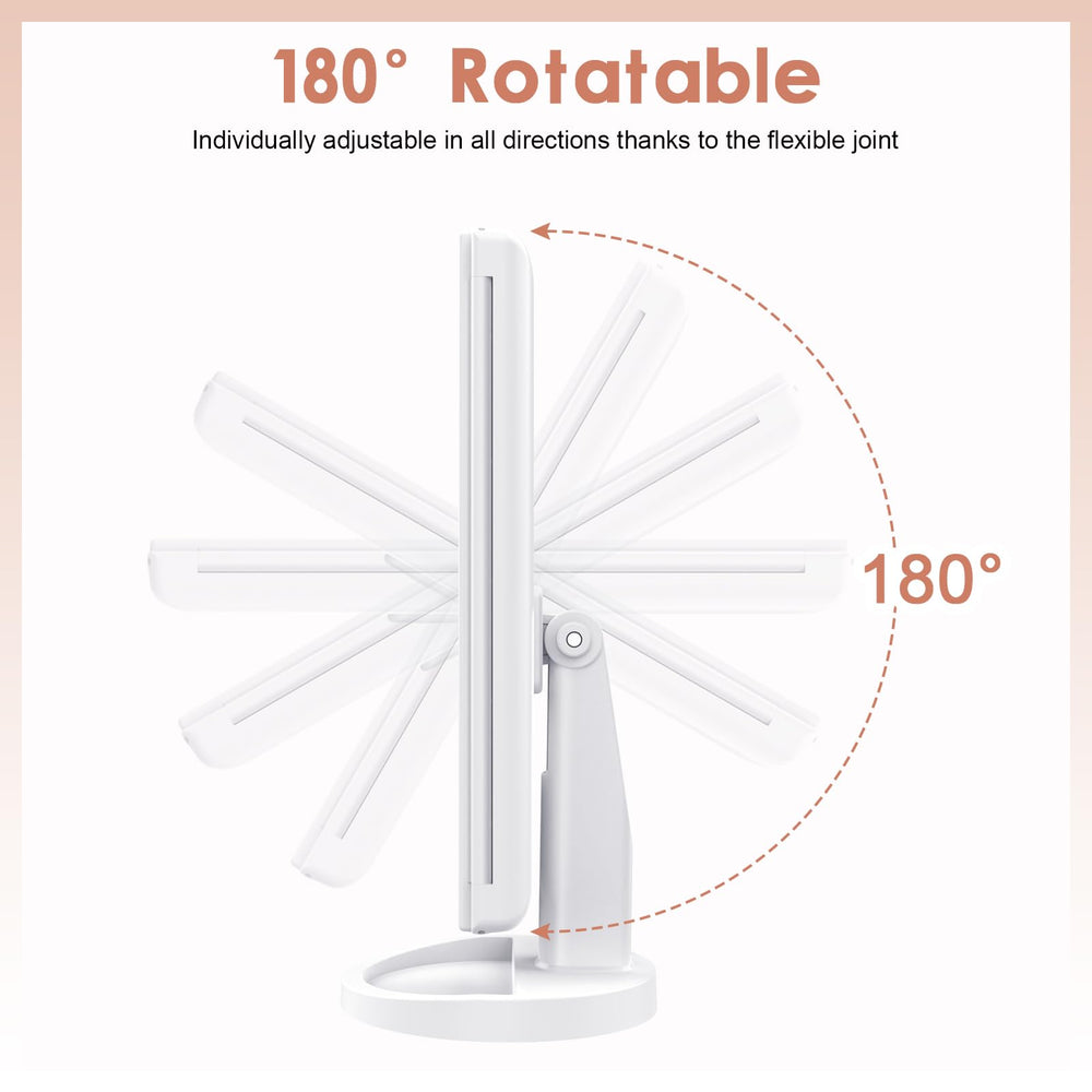 WEILY mirror powered by USB or AAA batteries for flexible placement.