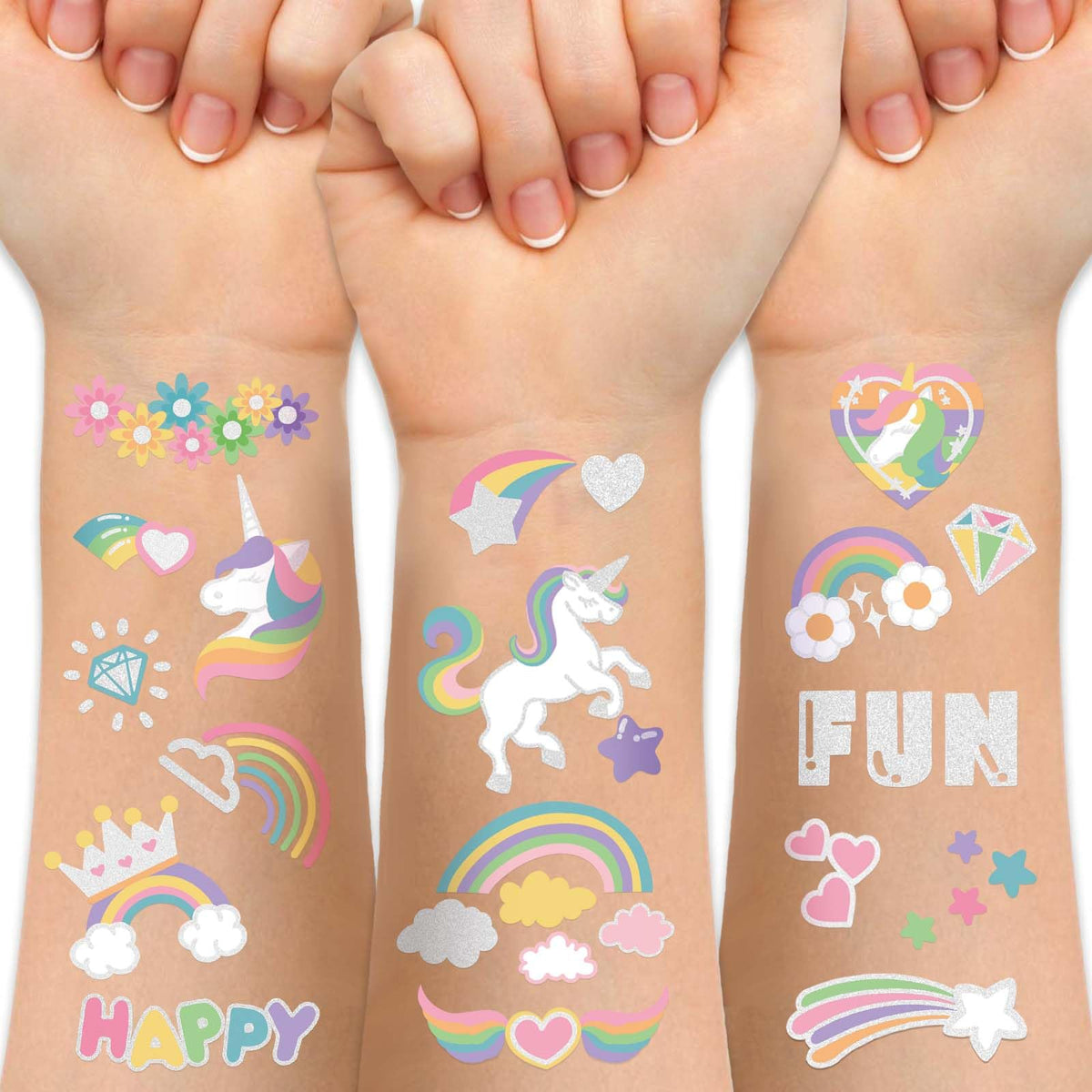 Weipbwor unicorn tattoo large design for bold party looks and easy application.