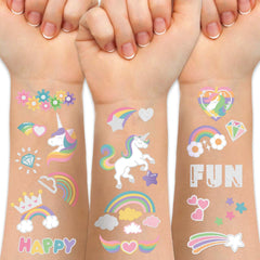 Weipbwor unicorn tattoo large design for bold party looks and easy application.