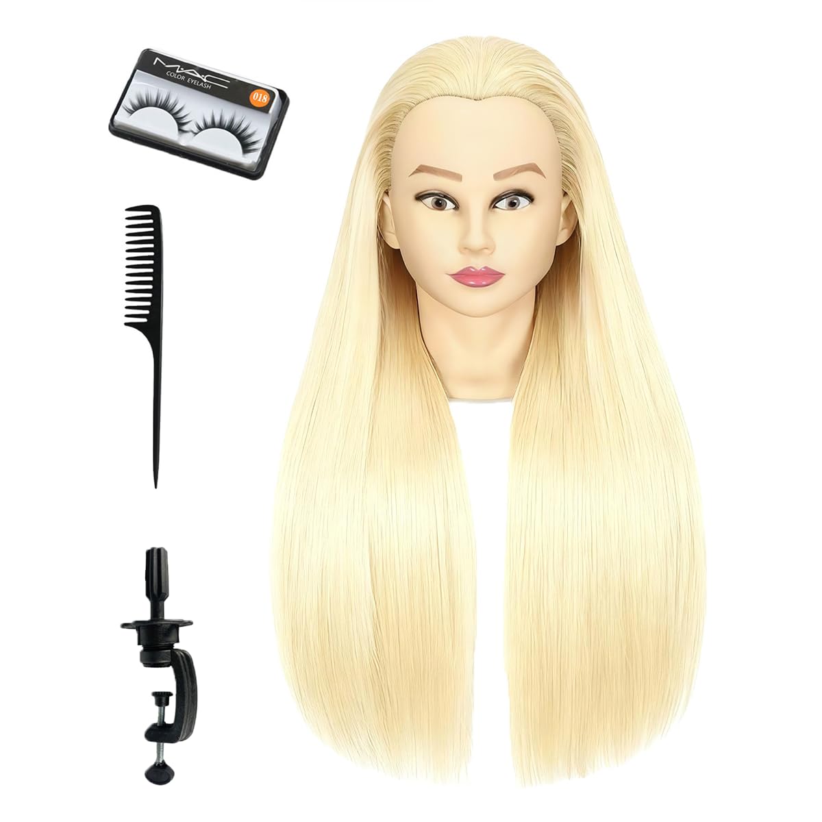 WeiRan mannequin head with 80% human hair density for realistic styling practice.