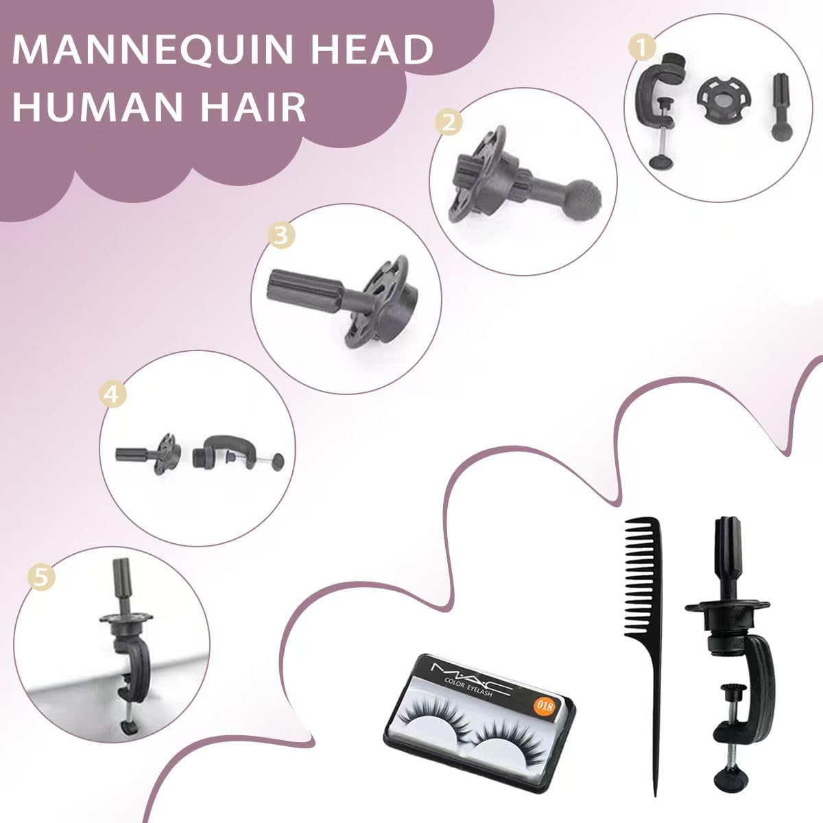 WeiRan mannequin head demonstrates 180 percent density for voluminous looks.