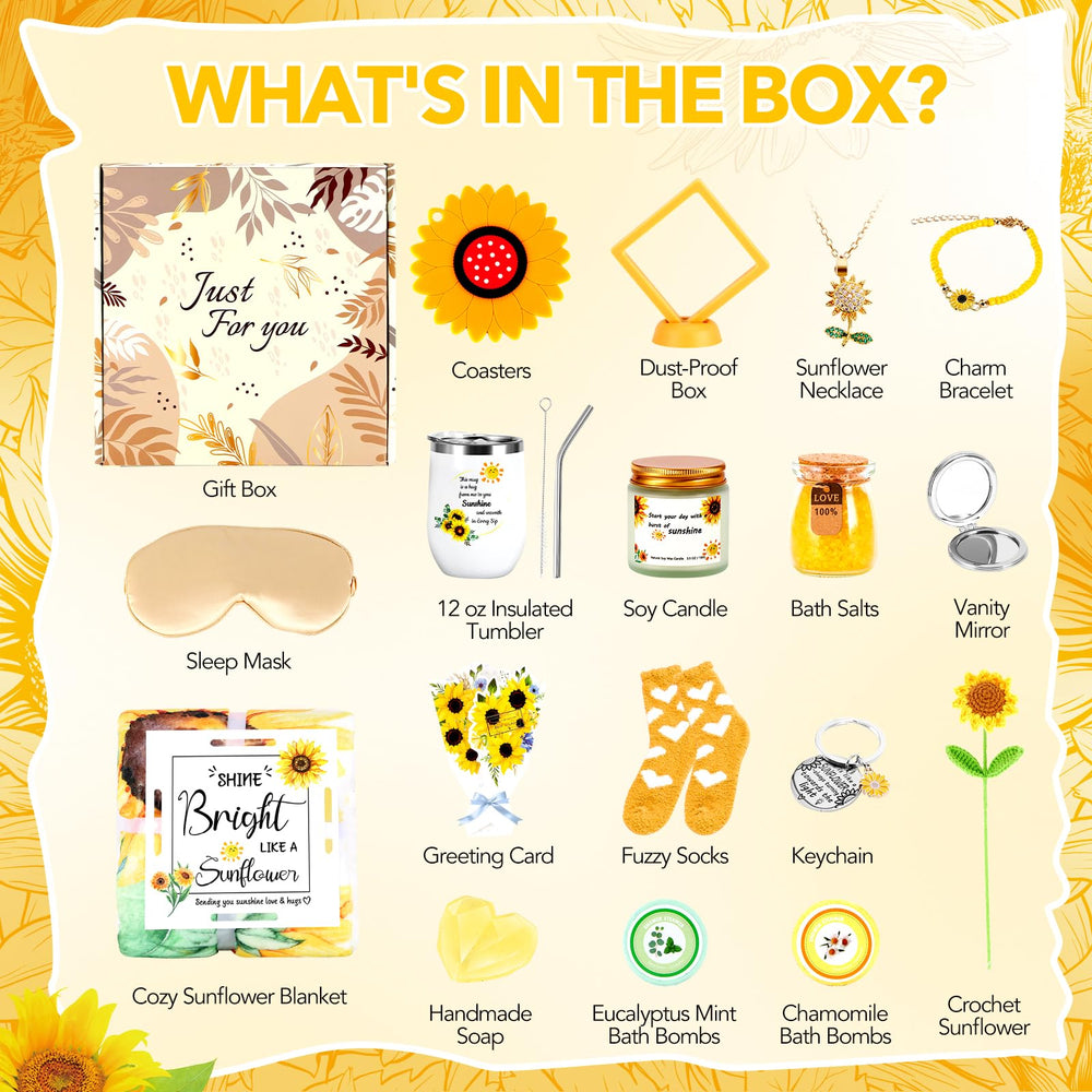 Weishenghuo coasters in the sunflower get well basket protecting surfaces