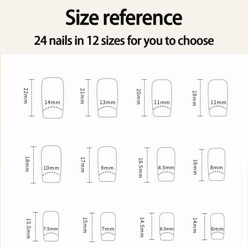 WEIXIWUYU medium square nails with natural ombre finish for versatile looks