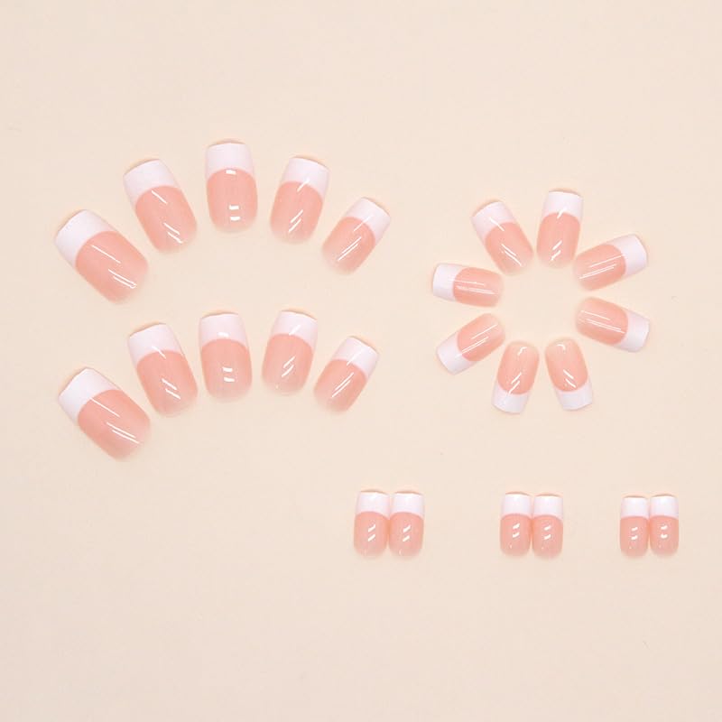 WEIXIWUYU pink reusable nails with glue-on design for quick fixes