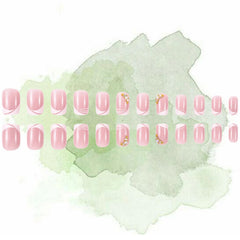 WEIXIWUYU short square nails in nude design for versatile daily wear.