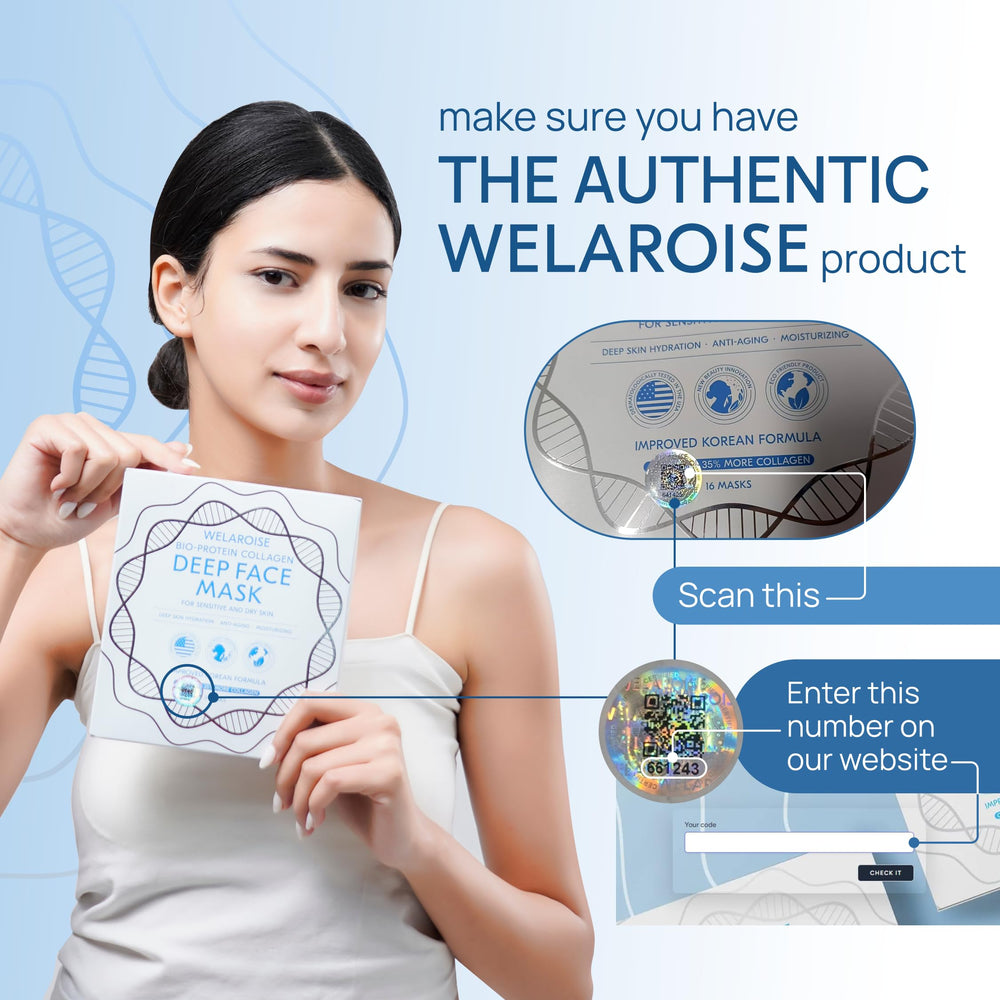 Welaroise five-mask pack supports consistent at-home anti-aging care.
