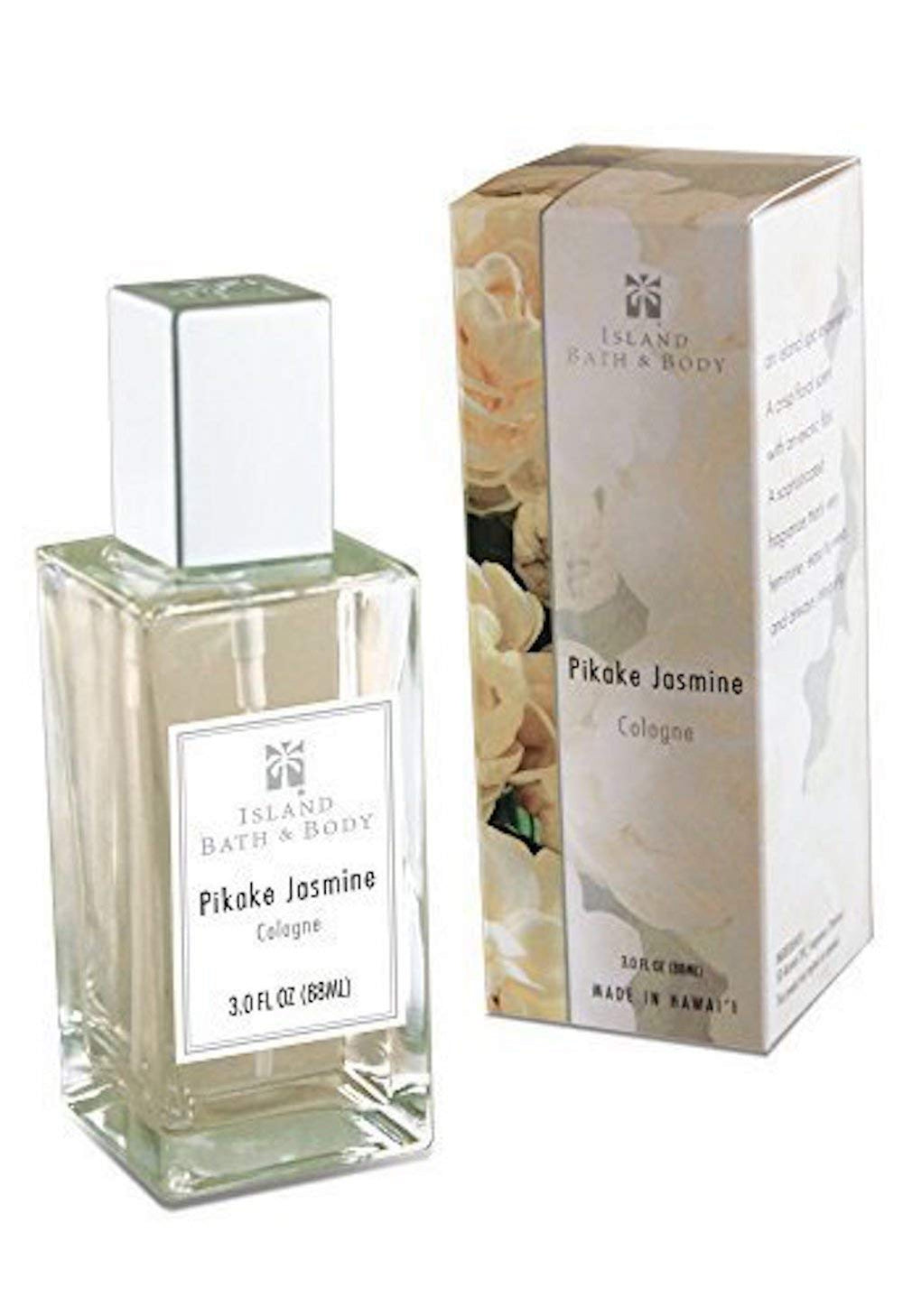 Welcome to the Islands Hawaii Island Bath Body Cologne Pikake Jasmine bottle pour delivers a long-lasting floral aroma.