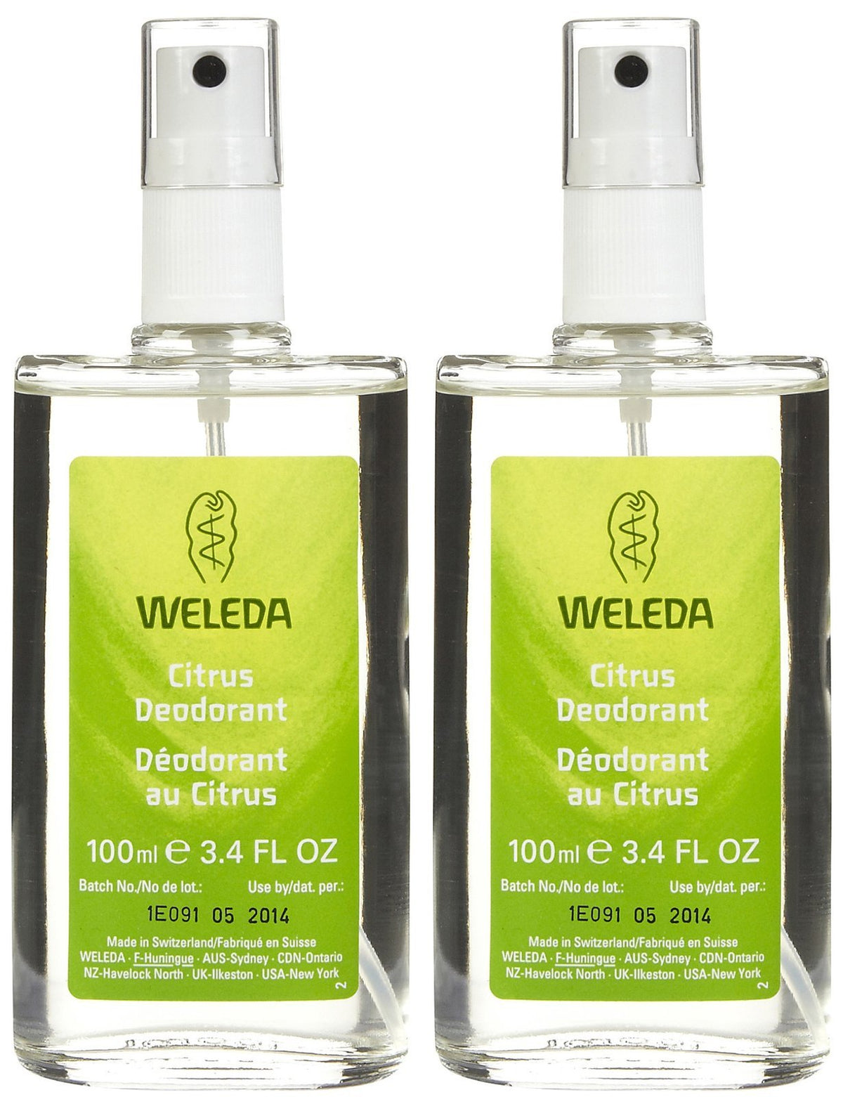 Weleda Refreshing Non-Aerosol Deodorant Spray Citrus provides all-day freshness and odor control