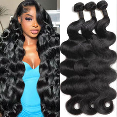 Welheifa Brazilian body wave 16-inch bundle for quick, natural-looking weave.