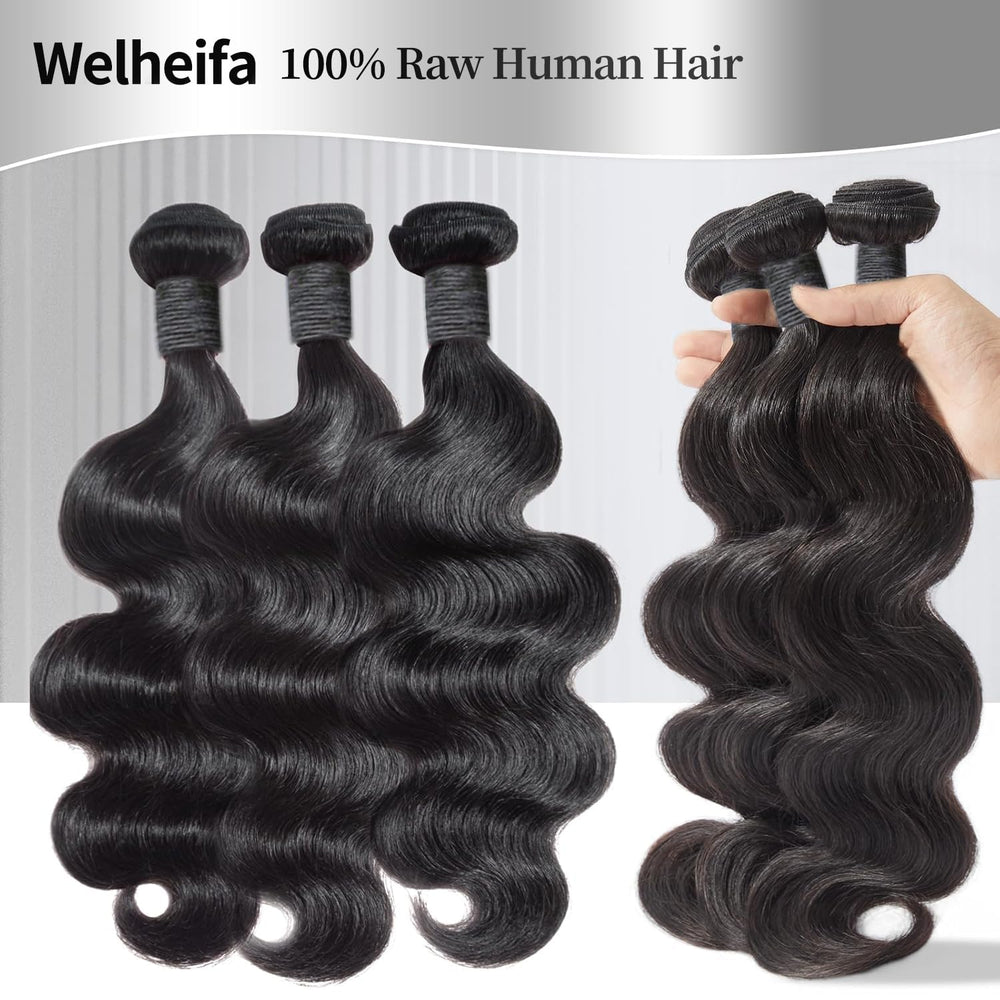 Welheifa Brazilian body wave 18-inch bundle with smooth texture and volume.