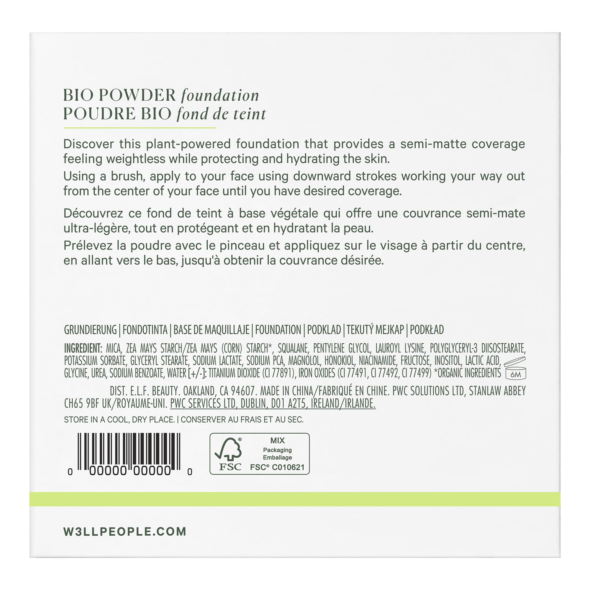 Well People Bio Powder Foundation talc-free formula for smooth, breathable wear.