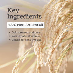 Well's Oil Rice Bran Oil on skin delivers a soft, smooth feel.