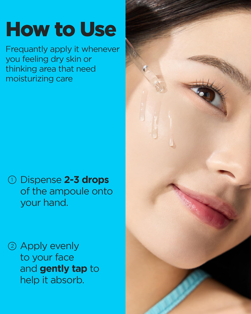 WELLAGE Real Hyaluronic Blue Ampoule fragrance-free label communicates clean beauty