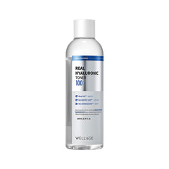 Wellage Real Hyaluronic Toner 100 bottle hydrates dry skin with quick absorption