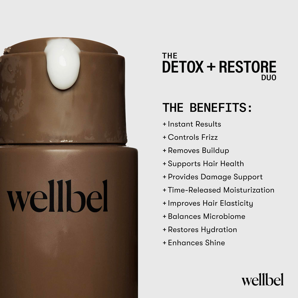 WELLBEL Detox + Restore hyaluronic acid illustration signaling deep hydration