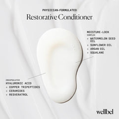 WELLBEL Restorative Conditioner cap-closeup emphasizes clean, silicone-free formula