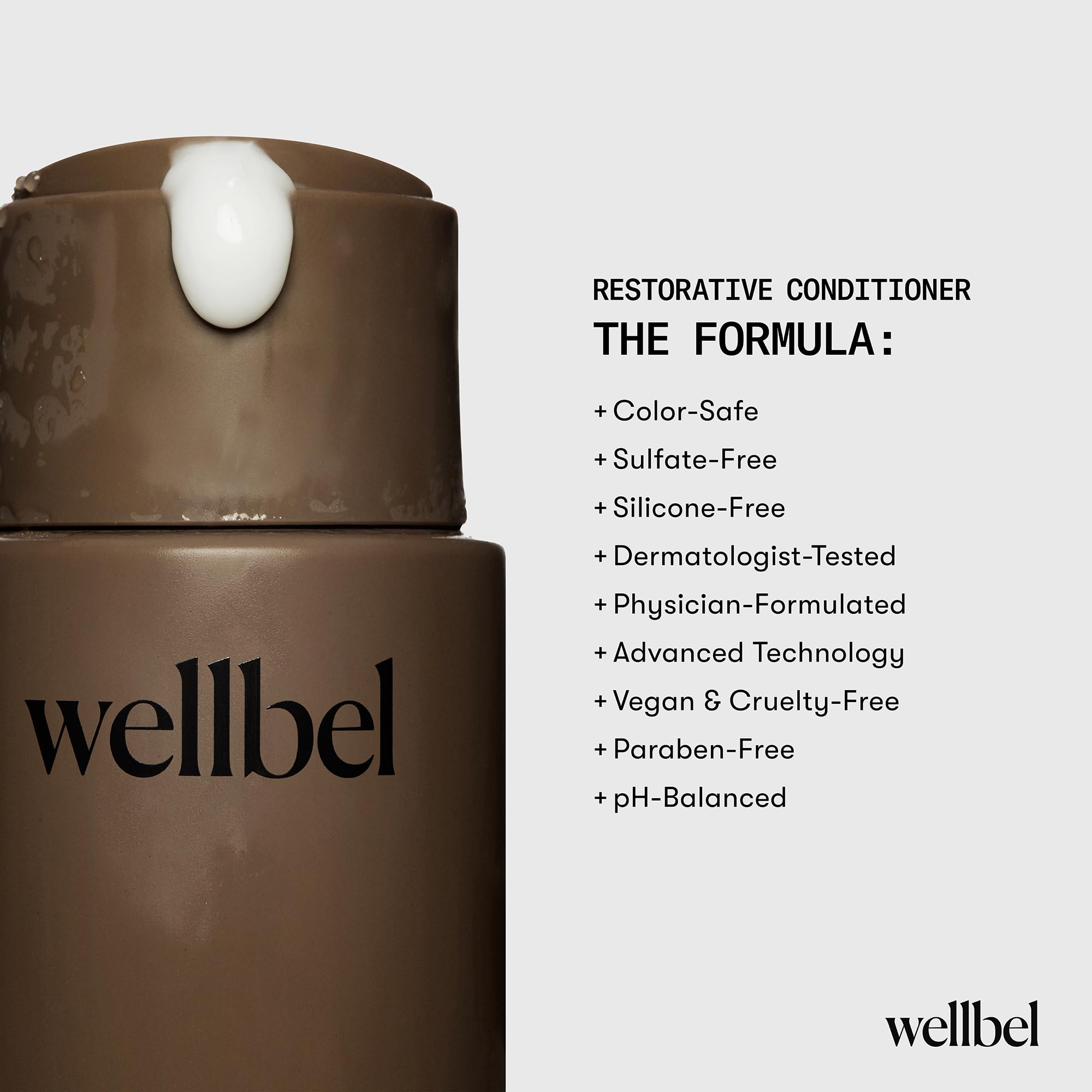 WELLBEL Restorative Conditioner hair-gloss captures subtle shine and healthier-looking locks