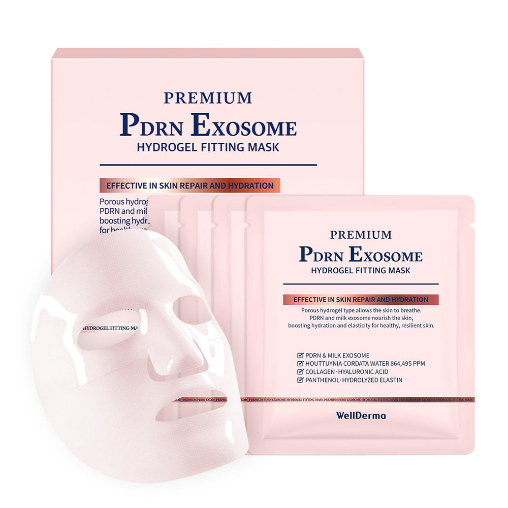 WellDerma PDRN Exosome Hydrogel Mask adheres closely for lasting hydration.
