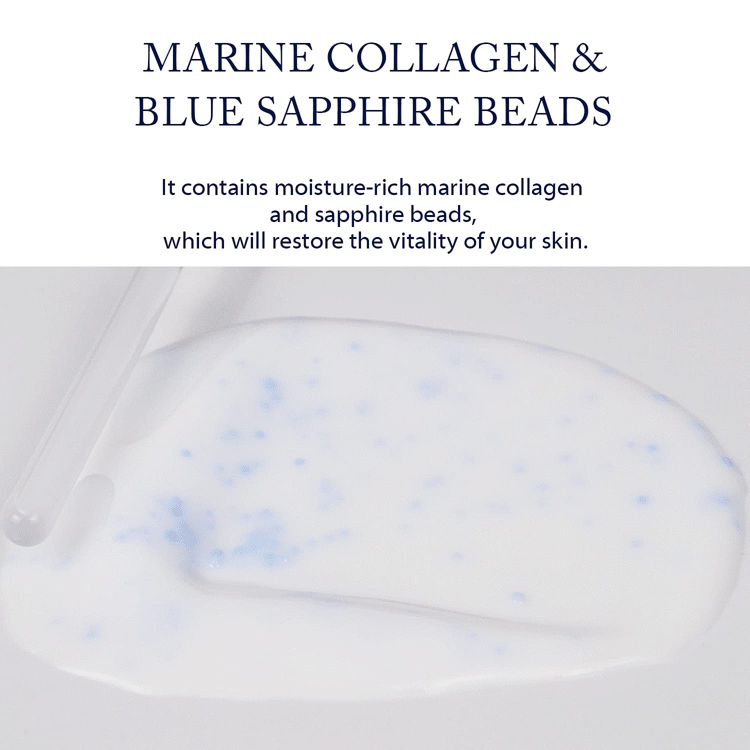 Wellderma Sapphire application swirl shows smooth, non-sticky spread.