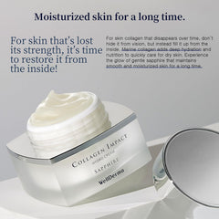 WELLDERMA Sapphire Collagen Impact Hydro Cream packaging closeup highlighting size