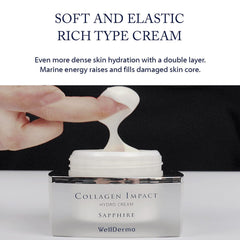 WELLDERMA Sapphire texture on skin demonstrating smooth, non-greasy finish