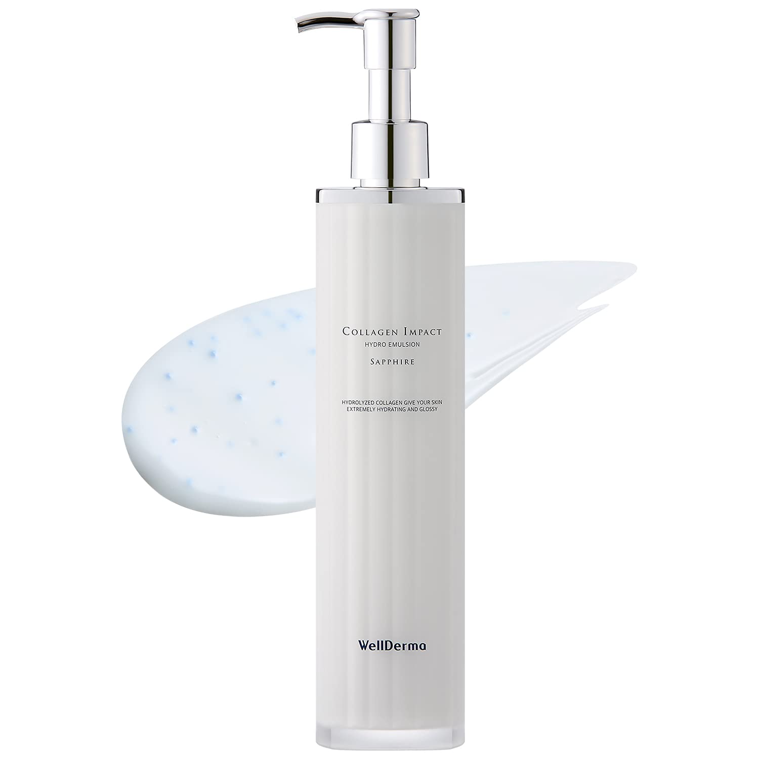 Wellderma Sapphire emulsion bottle for daily hydrating skin care.