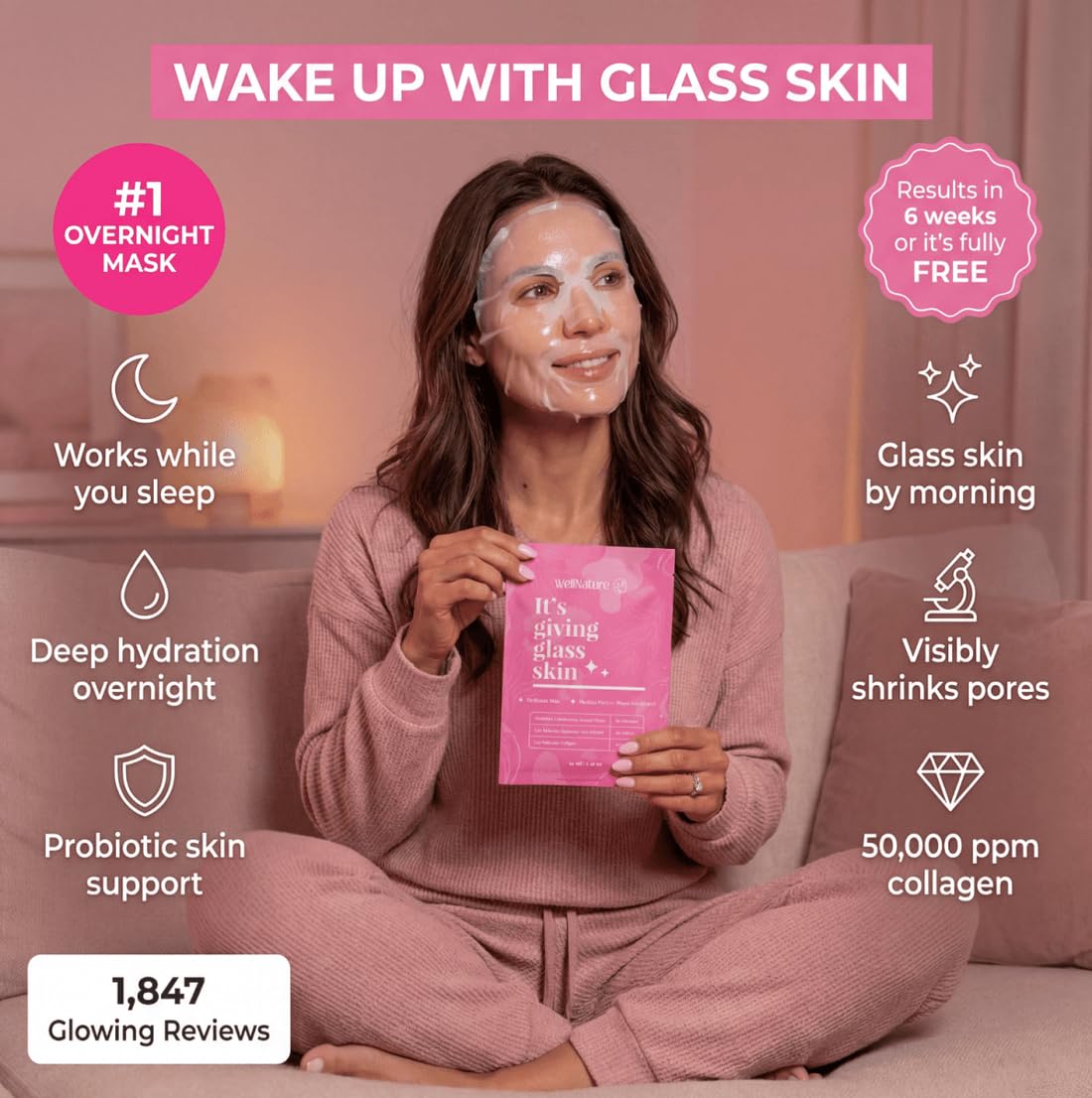 Wellnature oligo-hyaluronic acid formula emphasizes deep moisture retention.