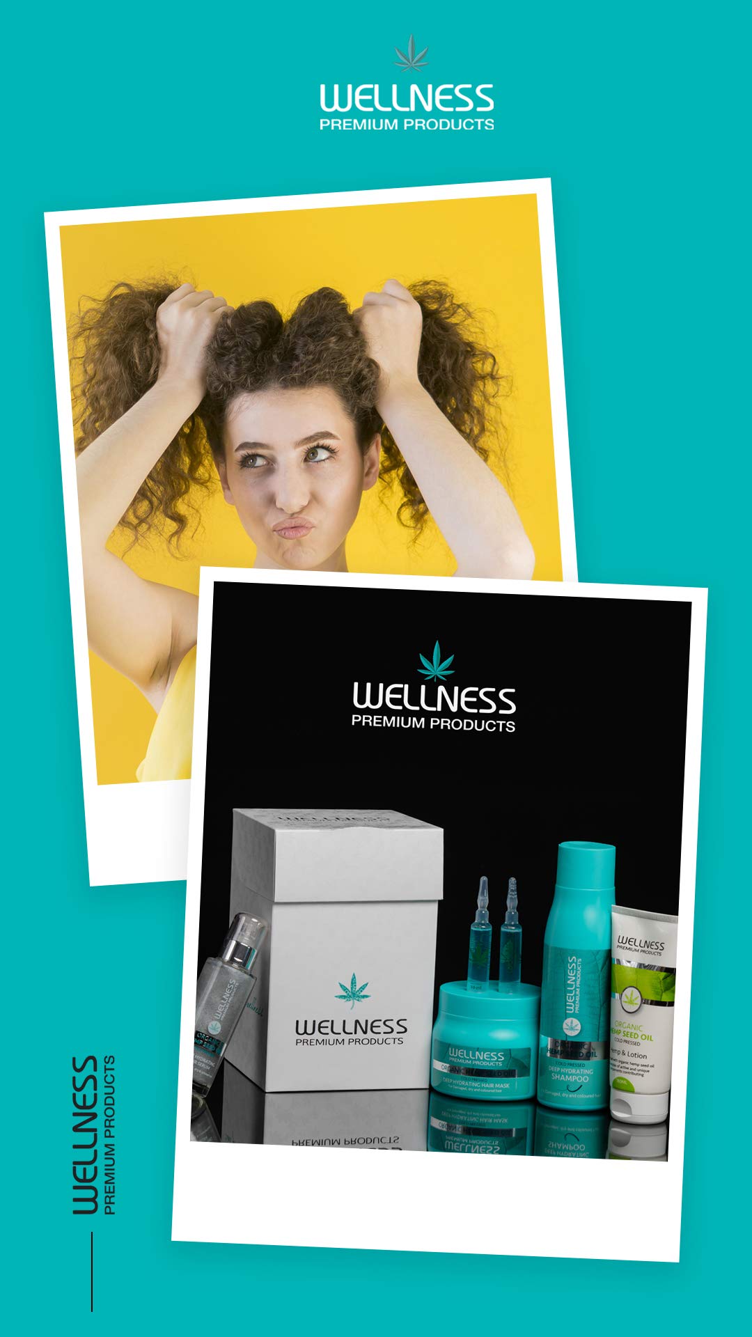 Wellness Premium Products elasticity and shine improvement on styled hair