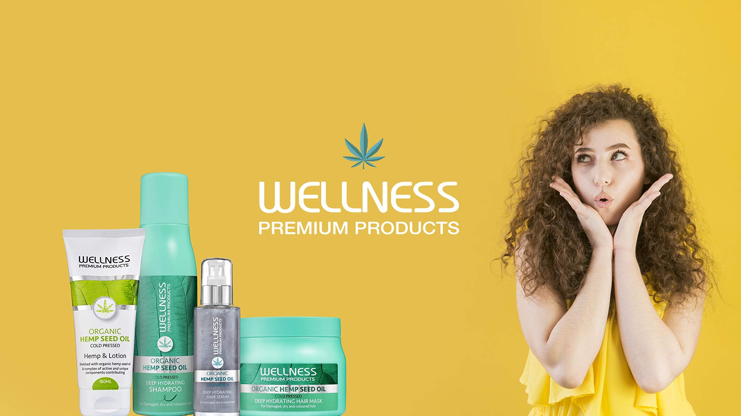 Wellness Premium Hemp Seed Oil Hydrating Conditioner ingredients close-up shows natural oils nourishing hair shaft