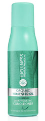 Wellness Premium Hemp Seed Oil Hydrating Conditioner packaging highlights organic formula for curls