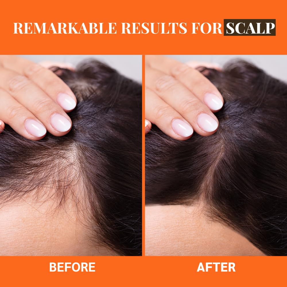 Well's Oil Batana Oil applied by hand on hair for nourishment.