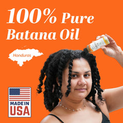 Close-up of Well's Oil Batana Oil texture showing rich moisture.