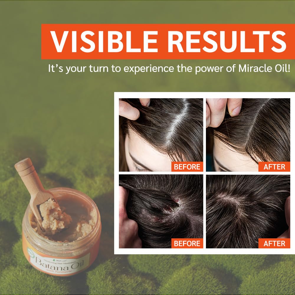 Well's Oil Batana Oil drops illustrate easy application
