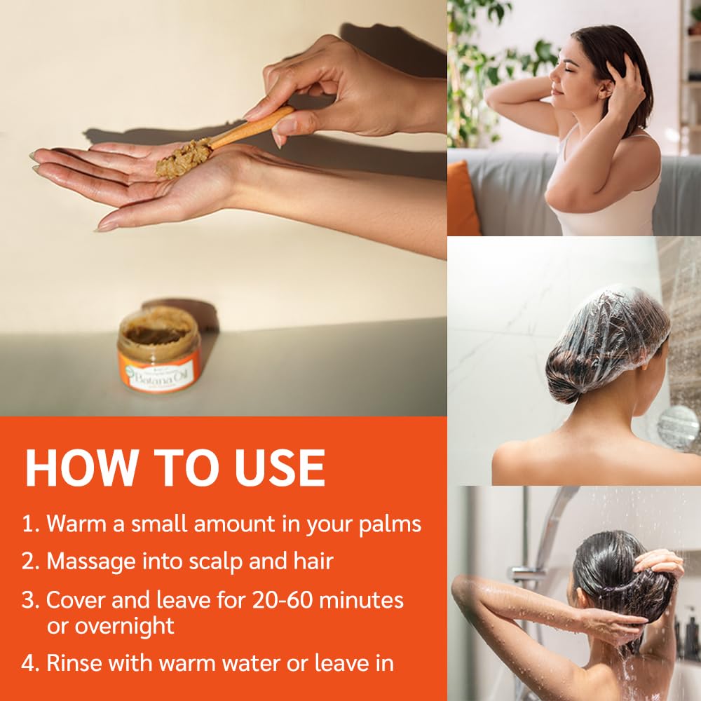Well's Oil Batana Oil hair-application scene demonstrates smooth frizz control