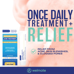 WELMATE dermatologist-tested OTC acne gel with trusted branding