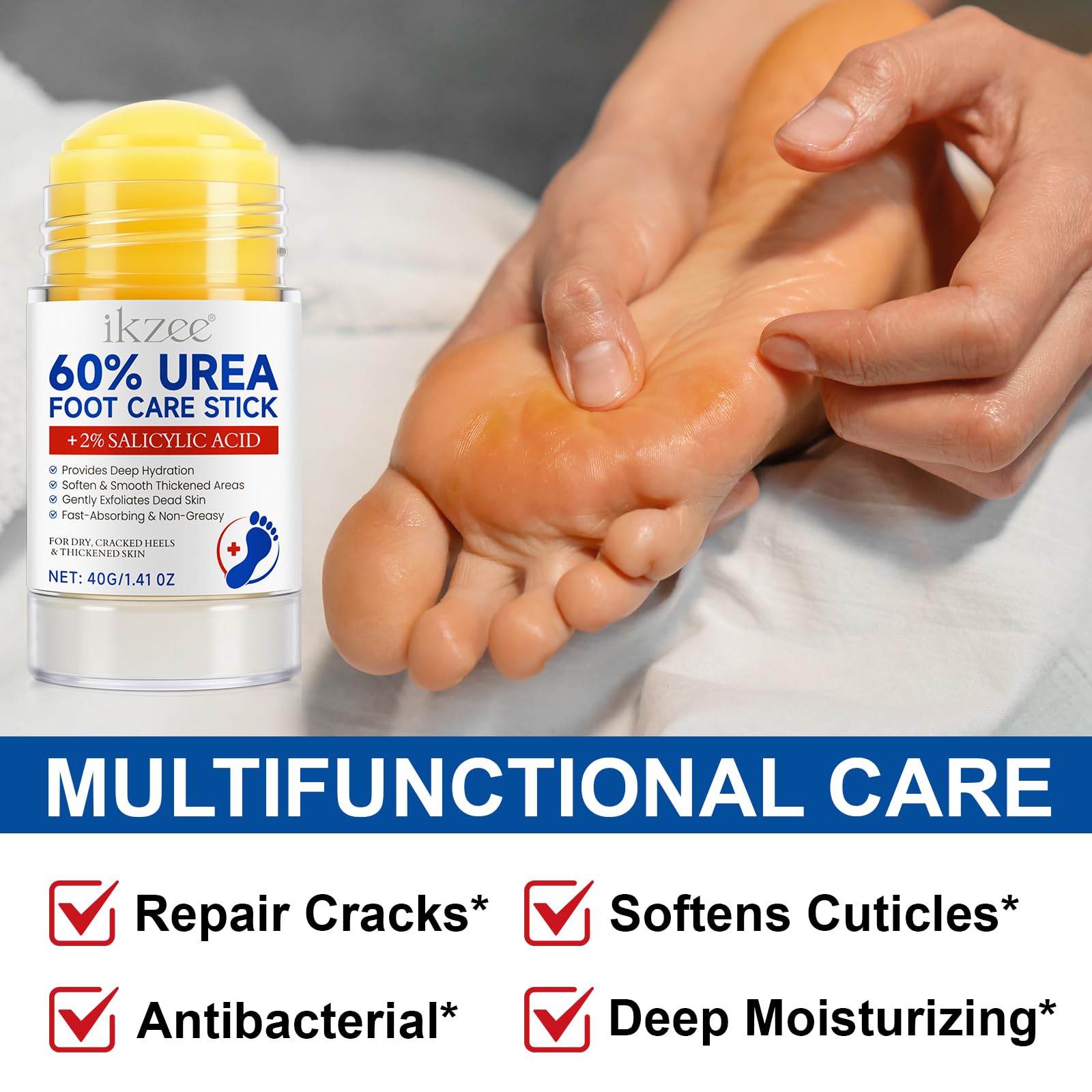 Weluno foot-softening stick targets calluses for smoother, revitalized feet.
