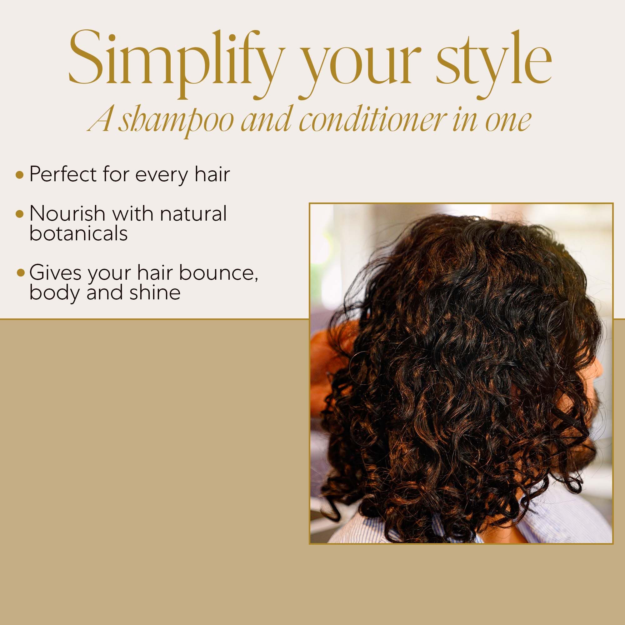 Hair detail after using WEN conditioner showing natural bounce and shine