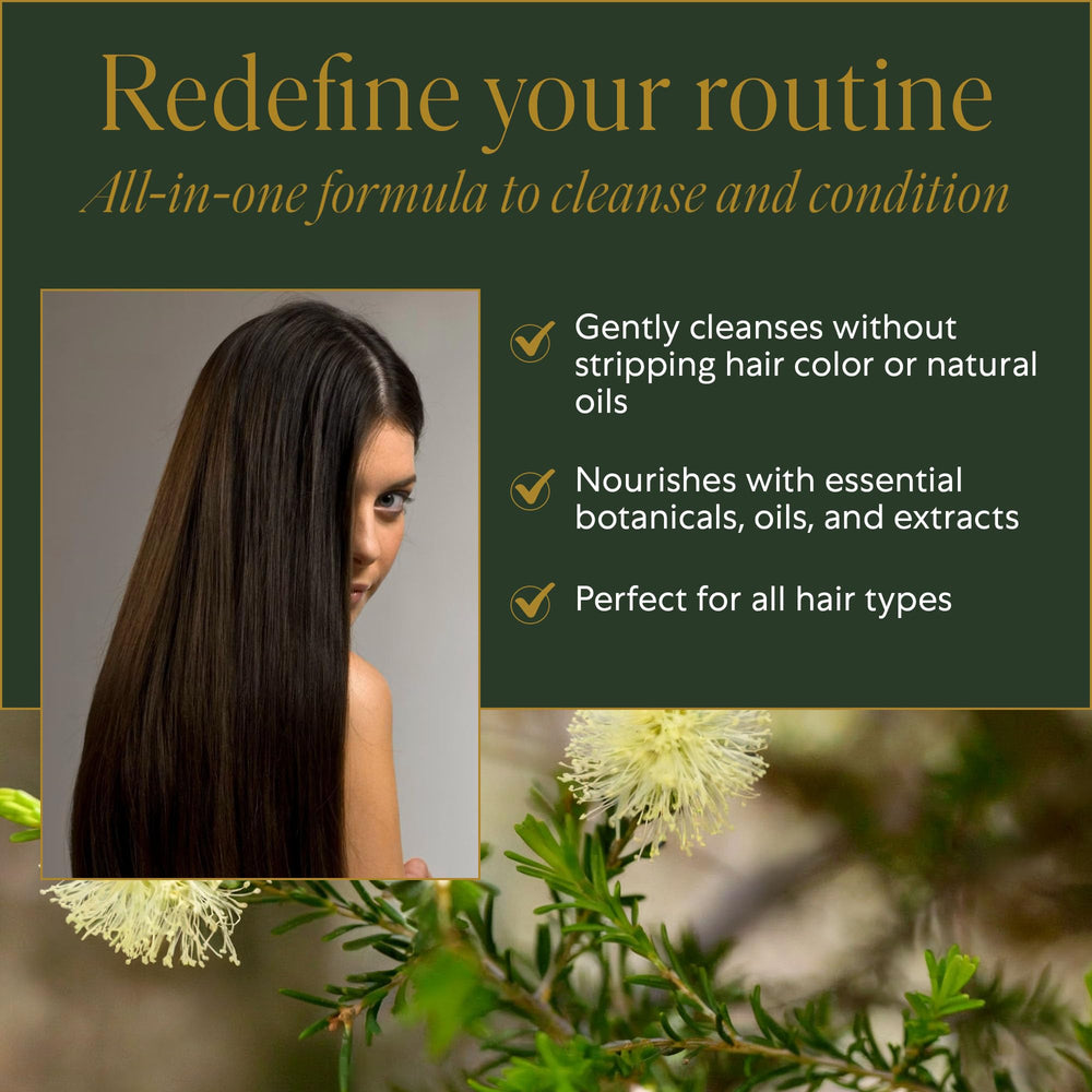 WEN Tea Tree Cleansing Conditioner bottle label with rosemary and aloe