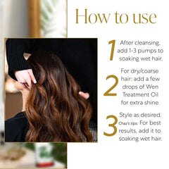 Hair styled with WEN Tea Tree Creme for light hold