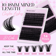 Wendy Lashes 10-18mm length for customizable beginner-friendly lash looks