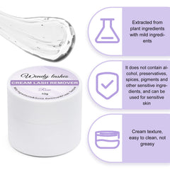 Wendy Lashes alcohol-free remover supports gentle use on sensitive eyes