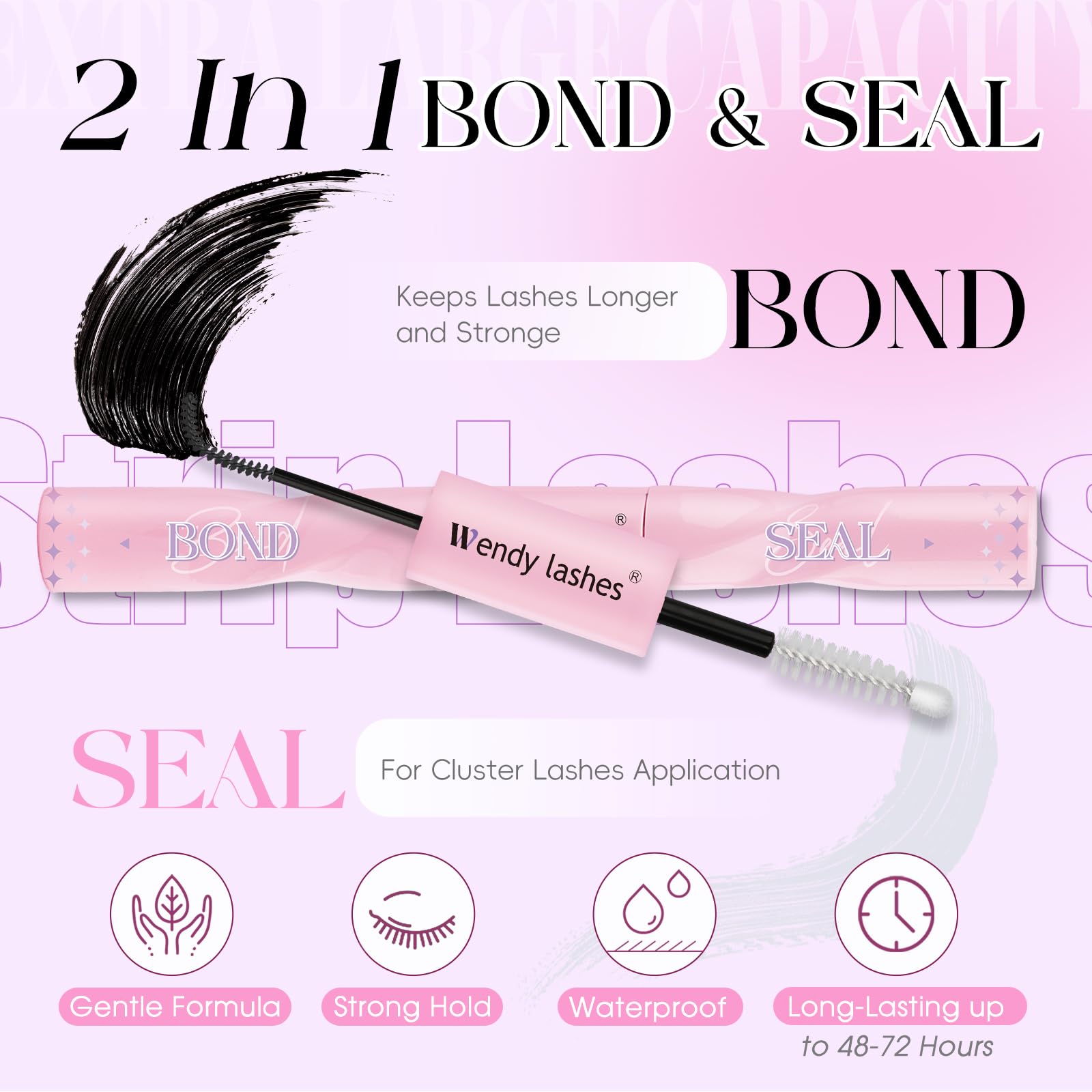 Wendy Lashes at-home application steps designed for beginners.