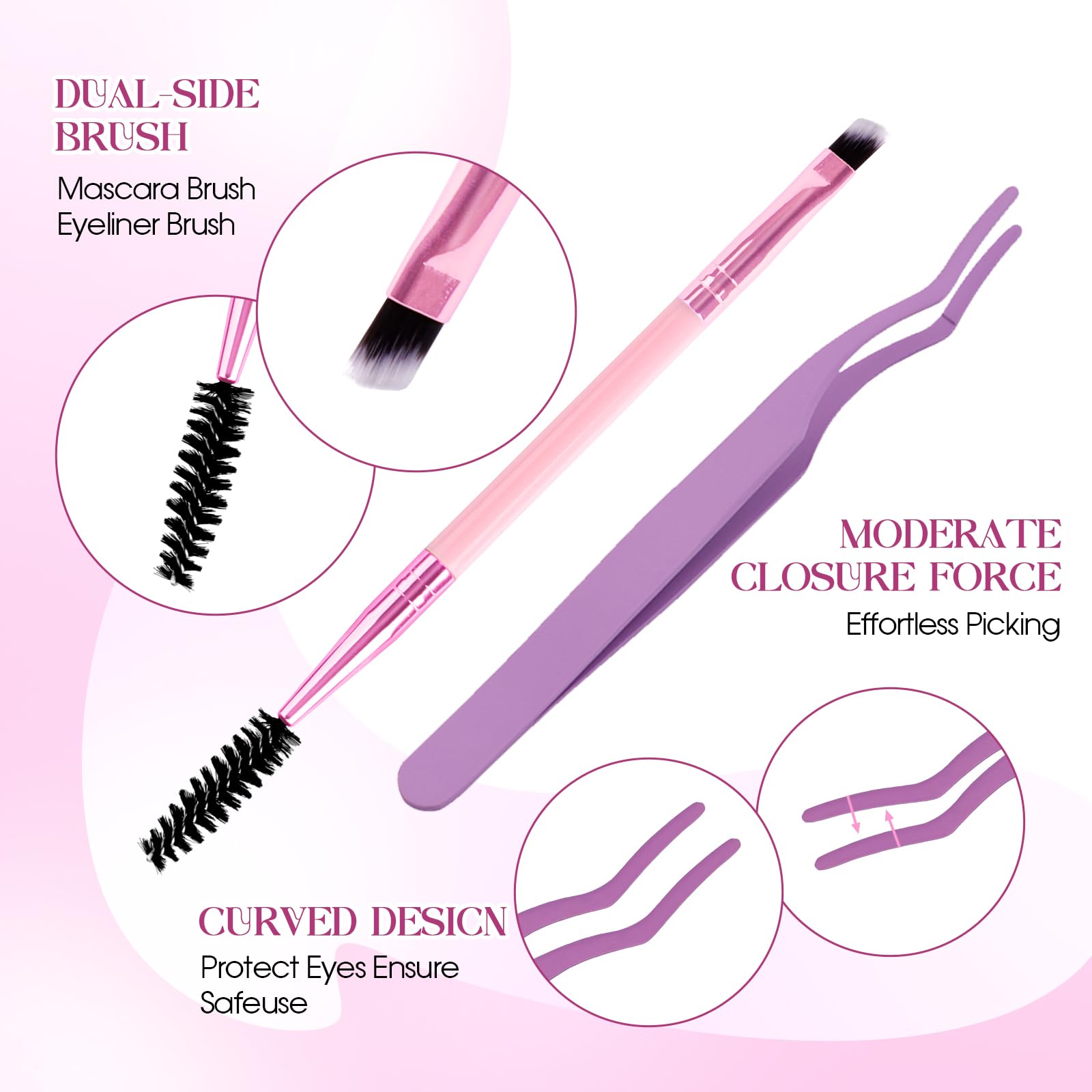 Wendy Lashes cat-eye look clusters for defined eye shape