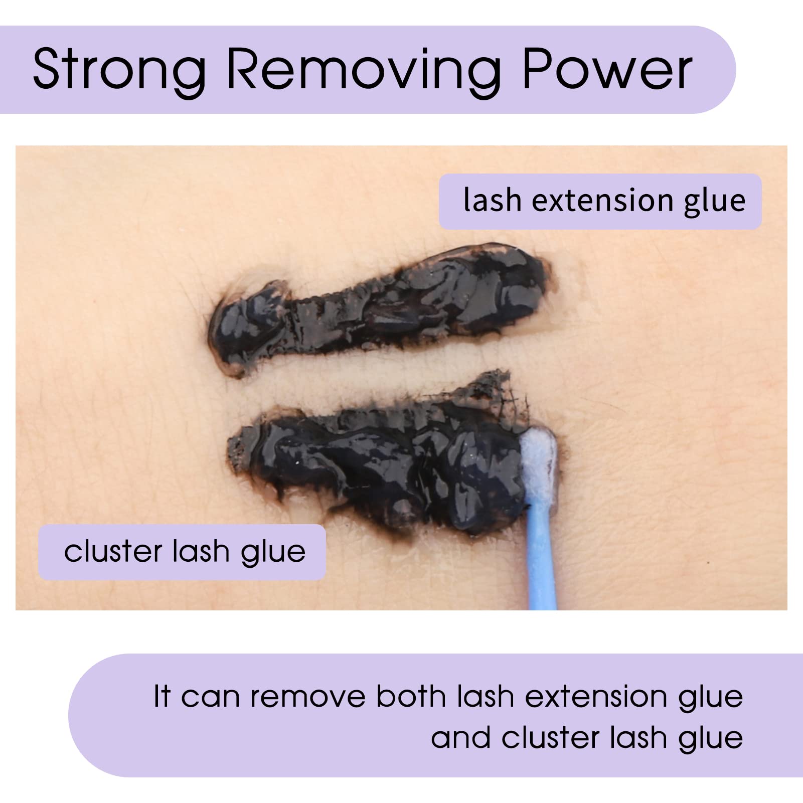 Wendy Lashes cluster lash remover cleans glue and oils from lashes