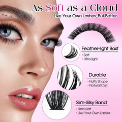 Wendy Lashes 100D clusters for bold, voluminous looks