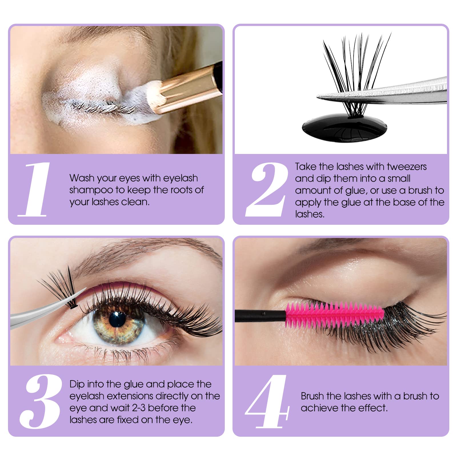 Wendy Lashes DIY lash kit visual for at-home use.