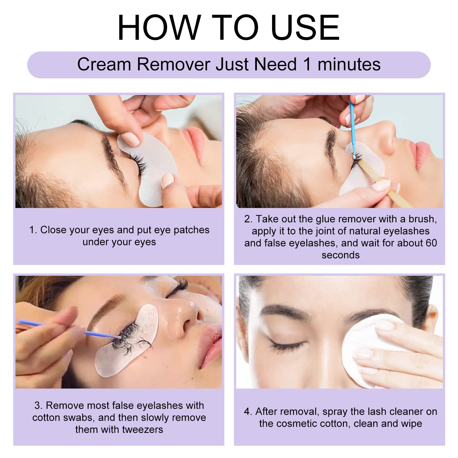 Wendy Lashes cream-based remover leaves lashes refreshed after removal