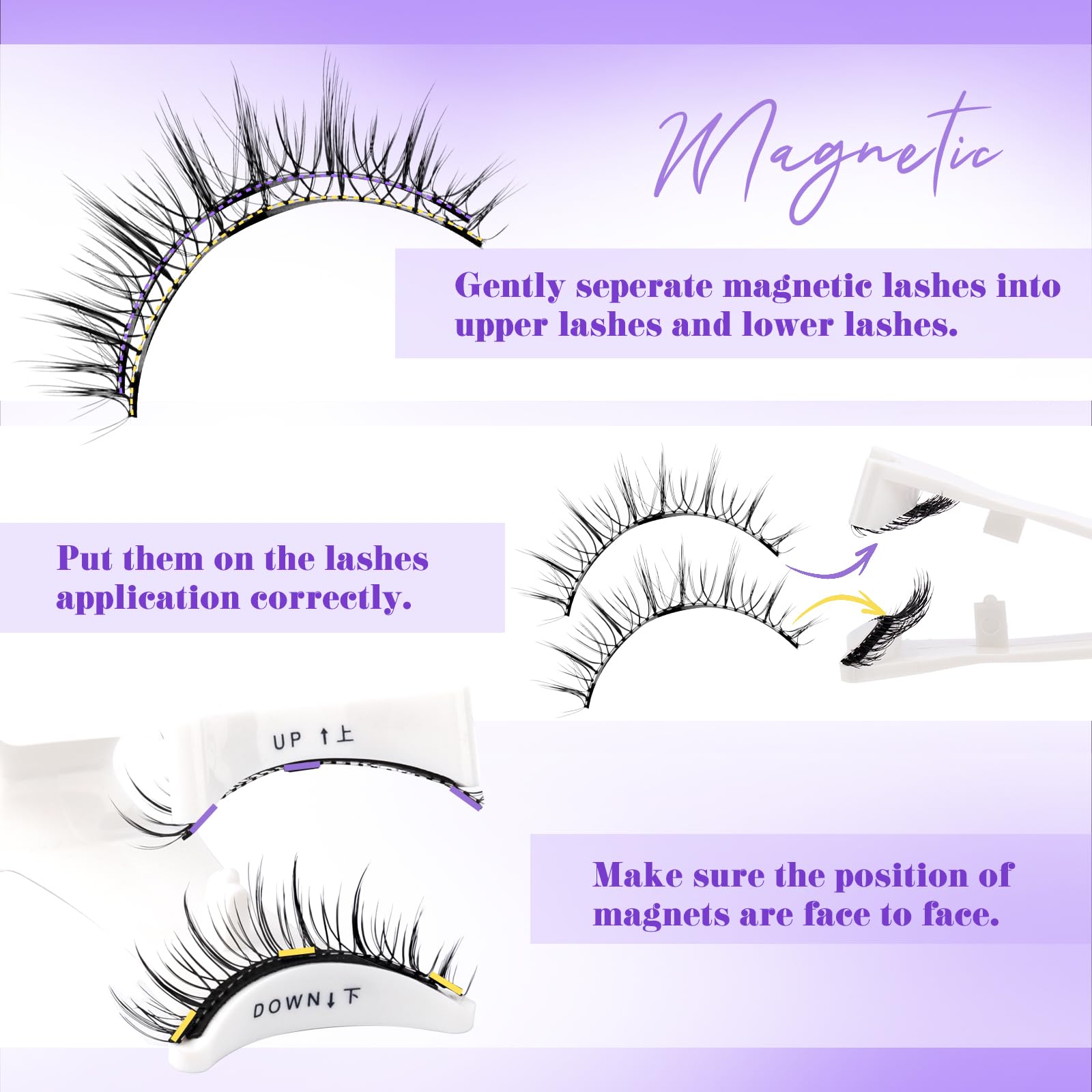 Wendy Lashes easy-to-wear magnetic lashes with simple removal.